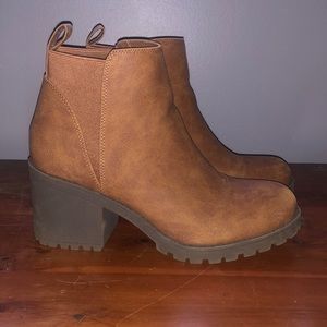 Dirty Laundry Lisbon High Heel Ankle Booties in Brown